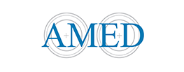 amed logo on a white background