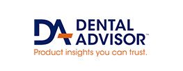 logo for dental advisor on a white background