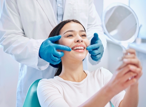 woman at dentist